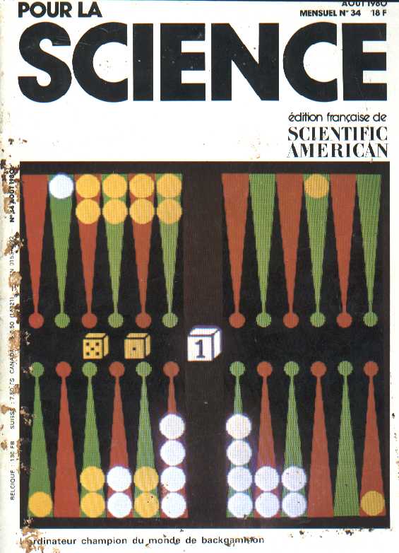 n34, Aot 1980, de la revue Pour la Science (dition Franaise de Scientific American)